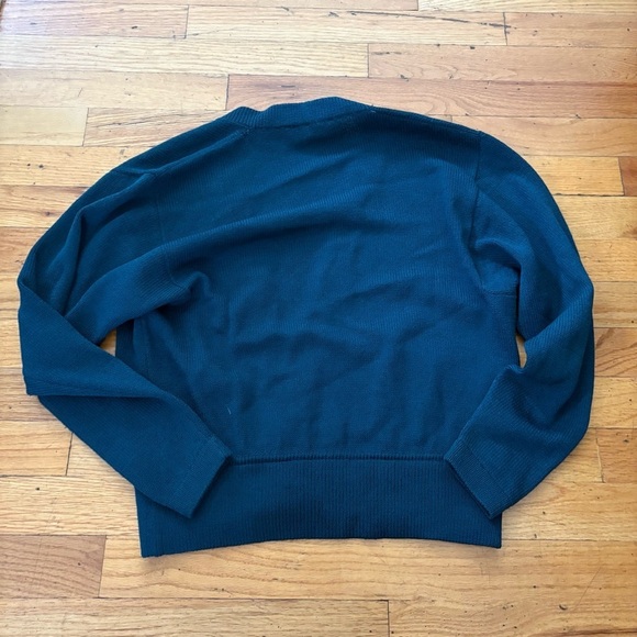 Vintage St. John Dark Teal Crop Cardigan Size Large - Picture 6 of 6